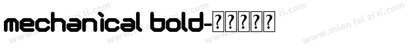 mechanical bold字体转换